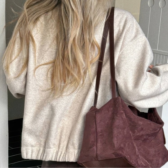 Solid Pockets Brushed Bomber Jacket - Picture 3 of 3